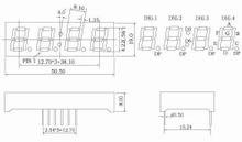 0.56'' 4 Digits led display clock with rectangular segments